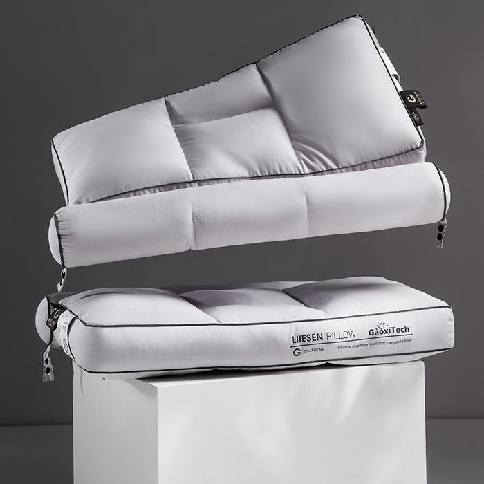 91家纺网 家纺一手货源 找家纺 （总）丽笙被芯 2025新款石墨烯多功能分区牵引护颈枕-中枕 枕头枕芯,石墨烯多功能分区牵引护颈枕