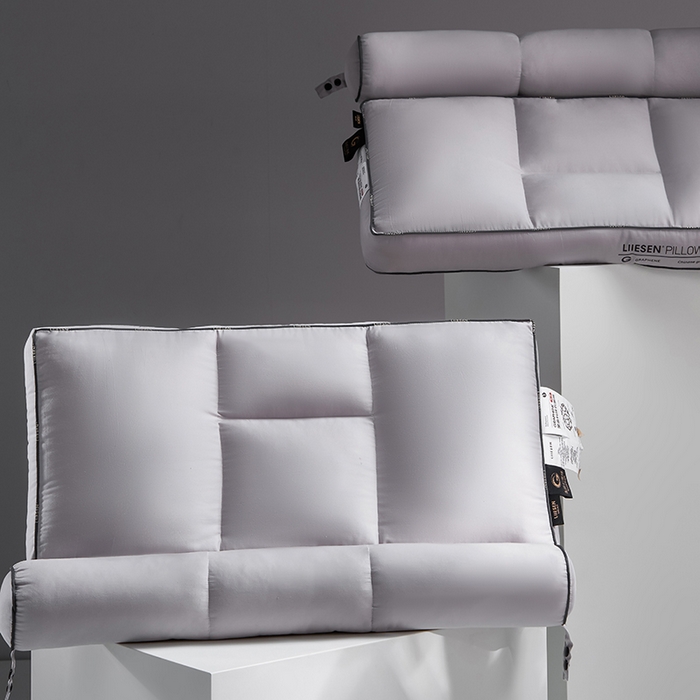 91家纺网 家纺一手货源 找家纺 （总）丽笙被芯 2025新款石墨烯多功能分区牵引护颈枕-中枕 枕头枕芯