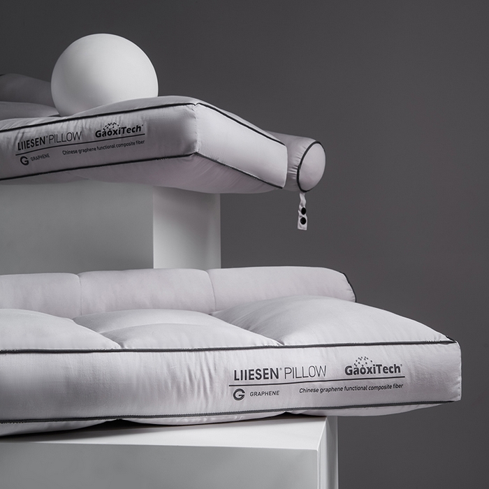 91家纺网 家纺一手货源 找家纺 （总）丽笙被芯 2025新款石墨烯多功能分区牵引护颈枕-中枕 枕头枕芯