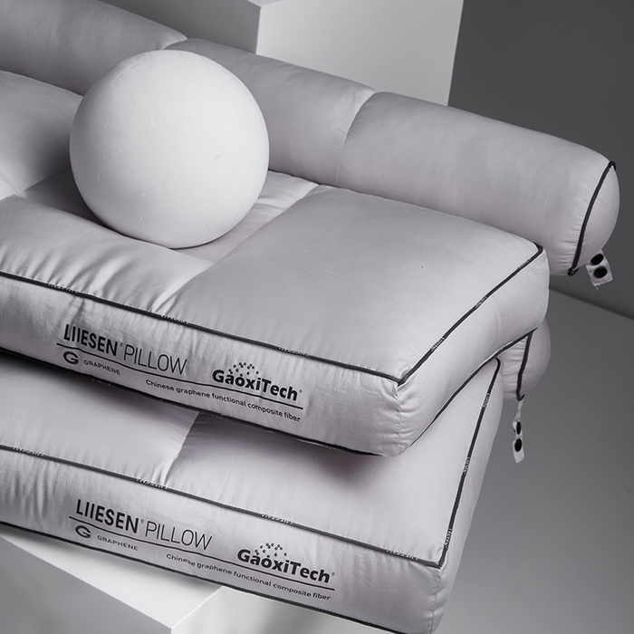 91家纺网 家纺一手货源 找家纺 （总）丽笙被芯 2025新款石墨烯多功能分区牵引护颈枕-中枕 枕头枕芯