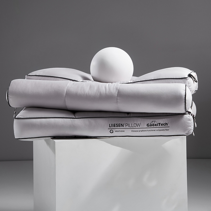 91家纺网 家纺一手货源 找家纺 （总）丽笙被芯 2025新款石墨烯多功能分区牵引护颈枕-中枕 枕头枕芯
