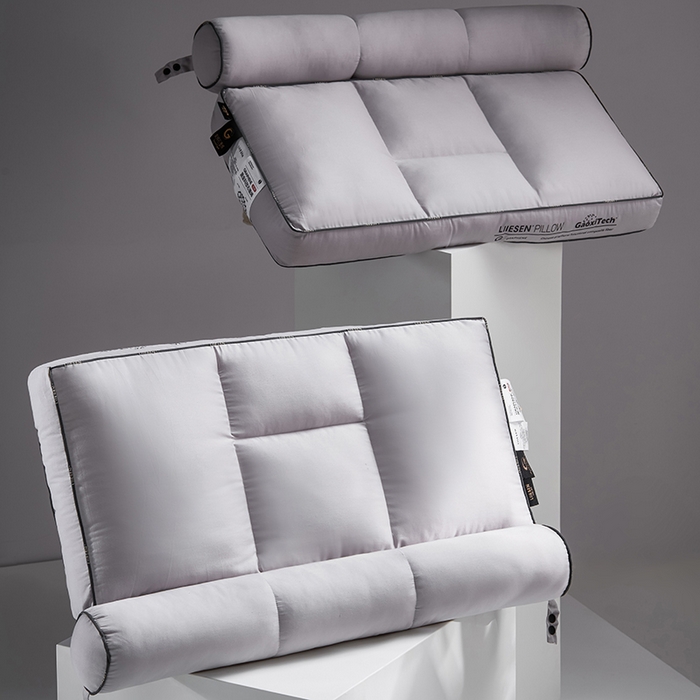 91家纺网 家纺一手货源 找家纺 （总）丽笙被芯 2025新款石墨烯多功能分区牵引护颈枕-中枕 枕头枕芯