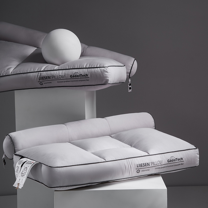 91家纺网 家纺一手货源 找家纺 （总）丽笙被芯 2025新款石墨烯多功能分区牵引护颈枕-中枕 枕头枕芯