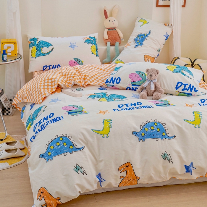 91家纺网 家纺一手货源 找家纺 （总）朵希曼 2025新款AB版全棉小猪佩奇系列四件套