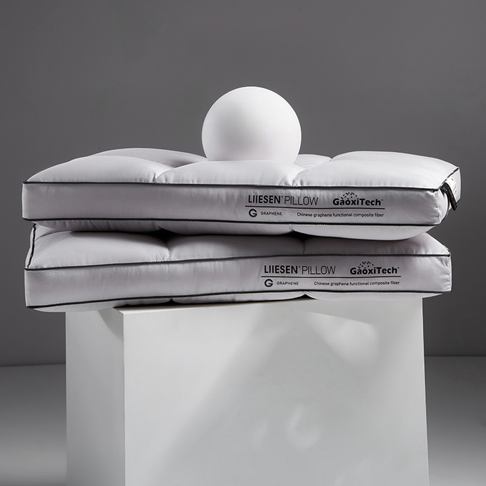 91家纺网 家纺一手货源 找家纺 （总）丽笙被芯 2025新款石墨烯六格面包枕-中枕 枕头枕芯