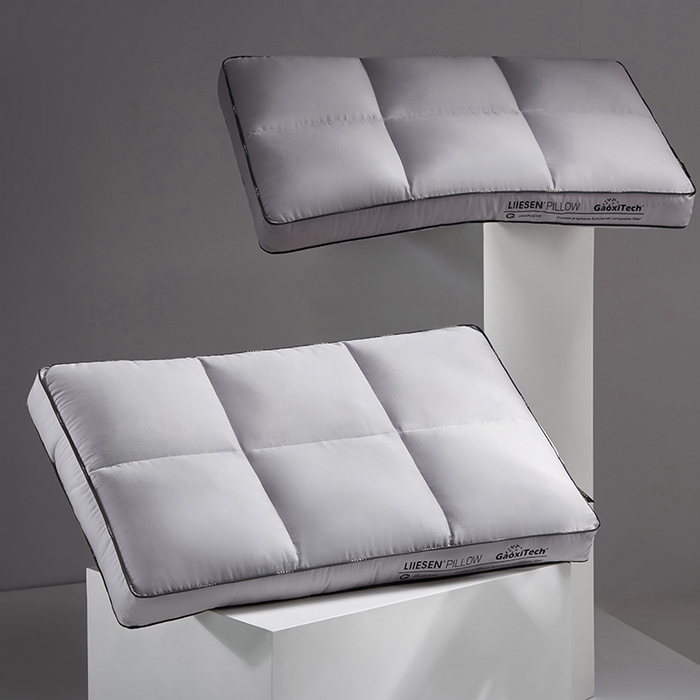 91家纺网 家纺一手货源 找家纺 （总）丽笙被芯 2025新款石墨烯六格面包枕-中枕 枕头枕芯