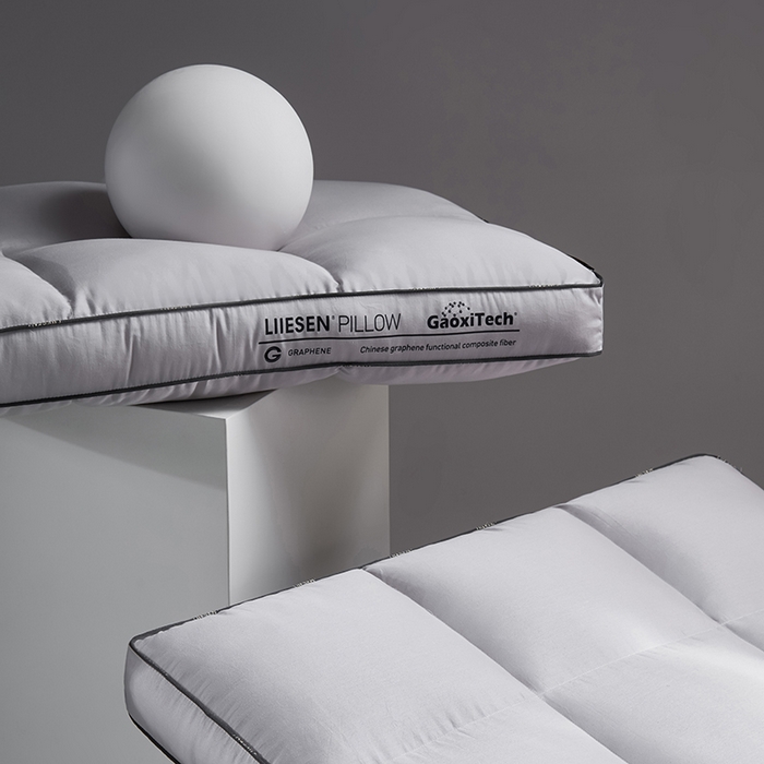 91家纺网 家纺一手货源 找家纺 （总）丽笙被芯 2025新款石墨烯六格面包枕-中枕 枕头枕芯