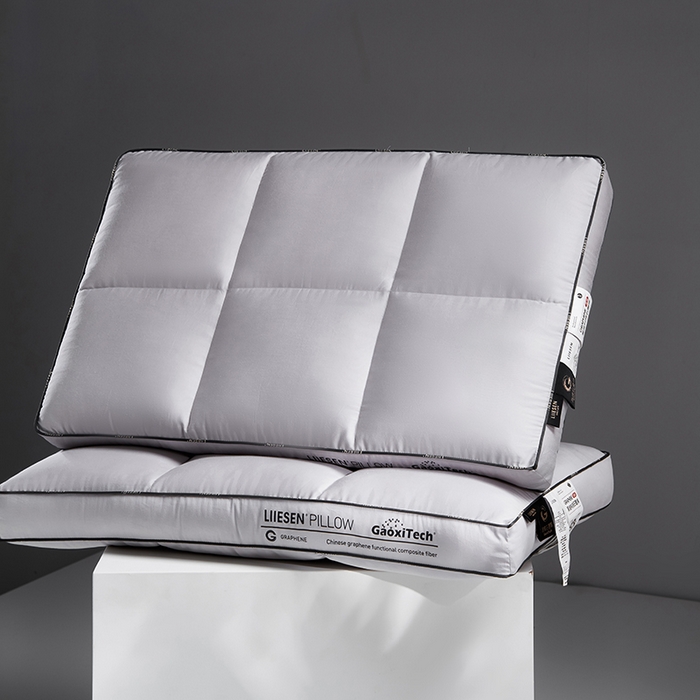 91家纺网 家纺一手货源 找家纺 （总）丽笙被芯 2025新款石墨烯六格面包枕-中枕 枕头枕芯
