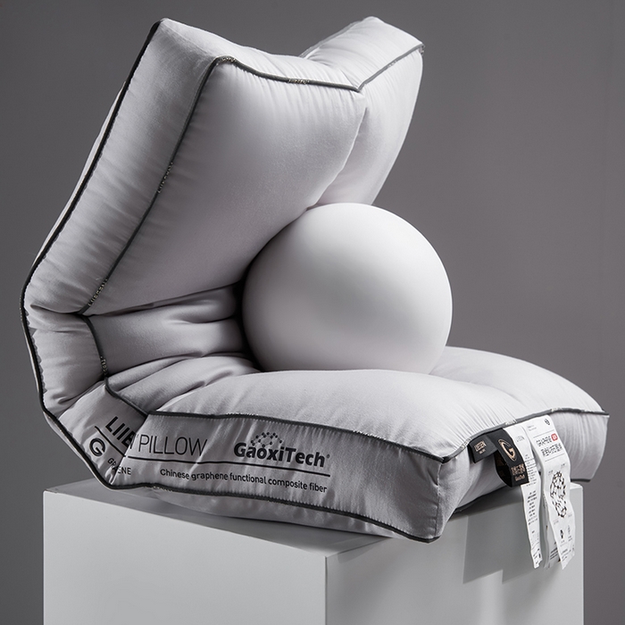 91家纺网 家纺一手货源 找家纺 （总）丽笙被芯 2025新款石墨烯六格面包枕-中枕 枕头枕芯