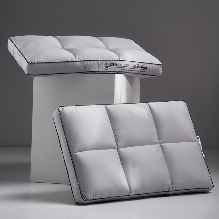 91家纺网 家纺一手货源 找家纺 （总）丽笙被芯 2025新款石墨烯六格面包枕-中枕 枕头枕芯