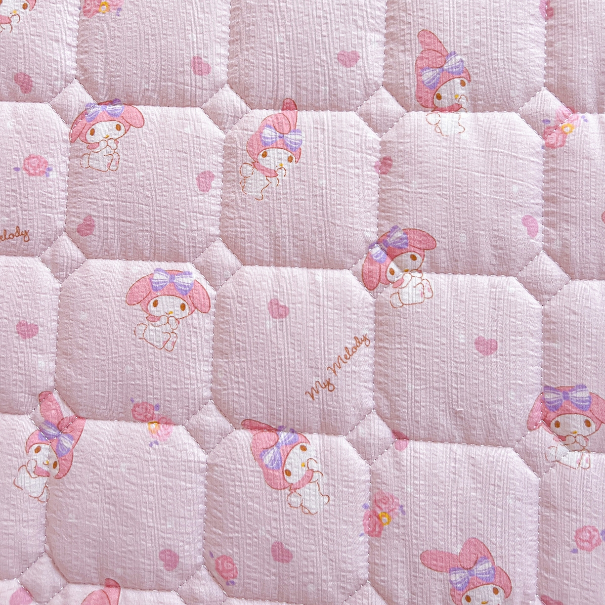 91家纺网 家纺一手货源 找家纺 星禾优选 2025新款三丽鸥云感双层纱夹棉床笠系列 床笠款-糯叽美乐蒂