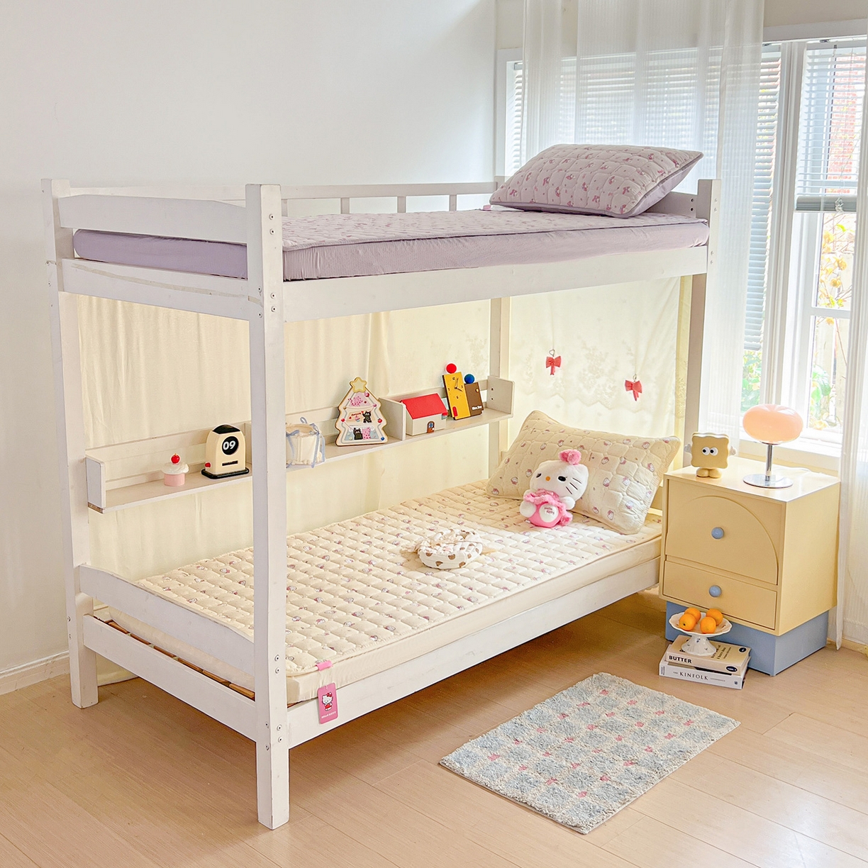 91家纺网 家纺一手货源 找家纺 （总）星禾优选 2025新款三丽鸥云感双层纱夹棉床笠系列