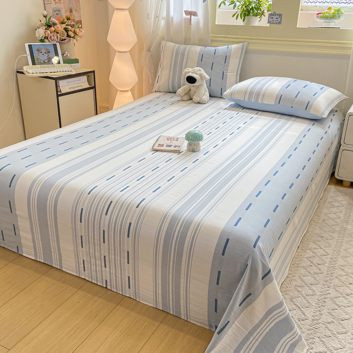 91家纺网 家纺一手货源 找家纺 （总）灰鲸 2025新款全棉纯棉磨毛单床单