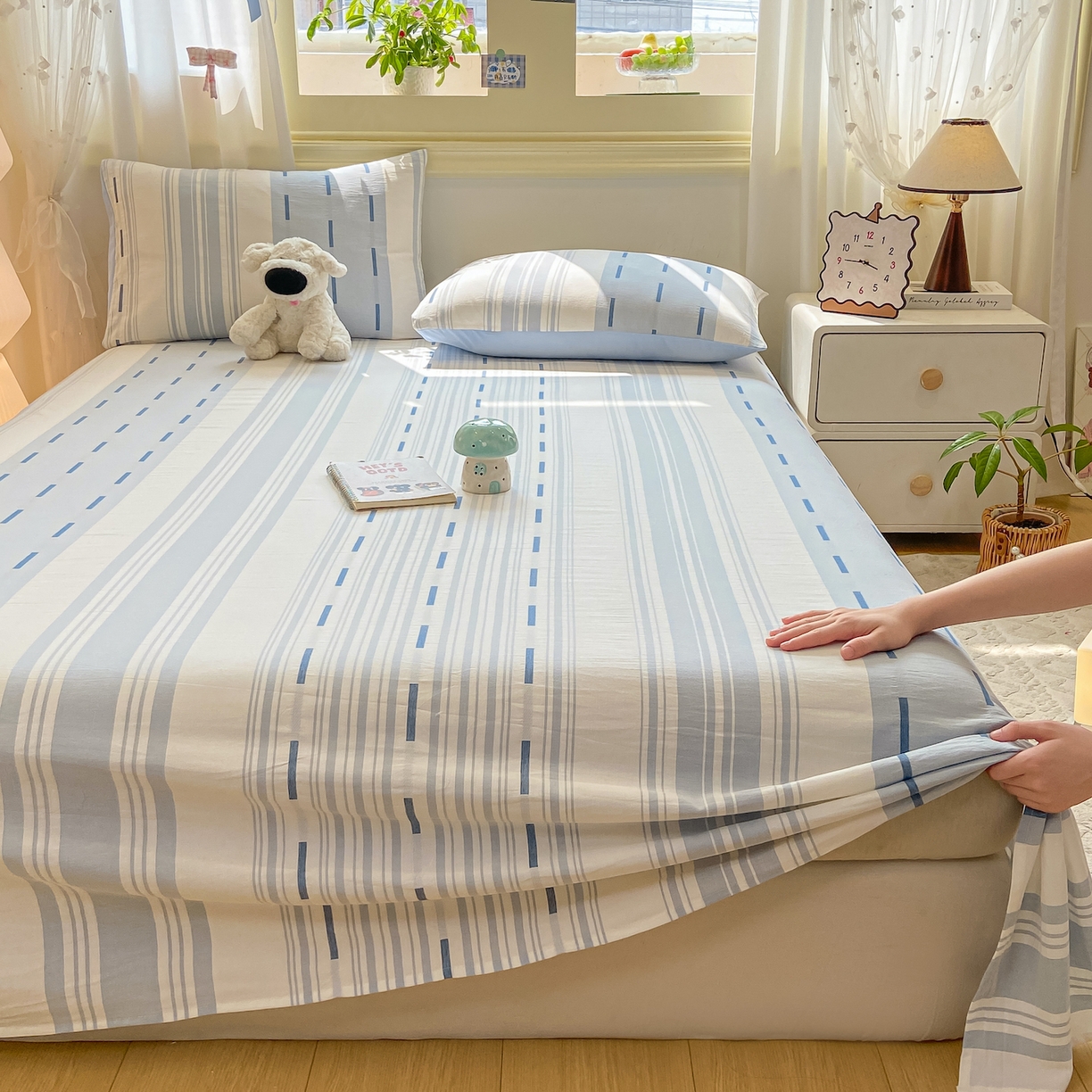 91家纺网 家纺一手货源 找家纺 （总）灰鲸 2025新款全棉纯棉磨毛单床单