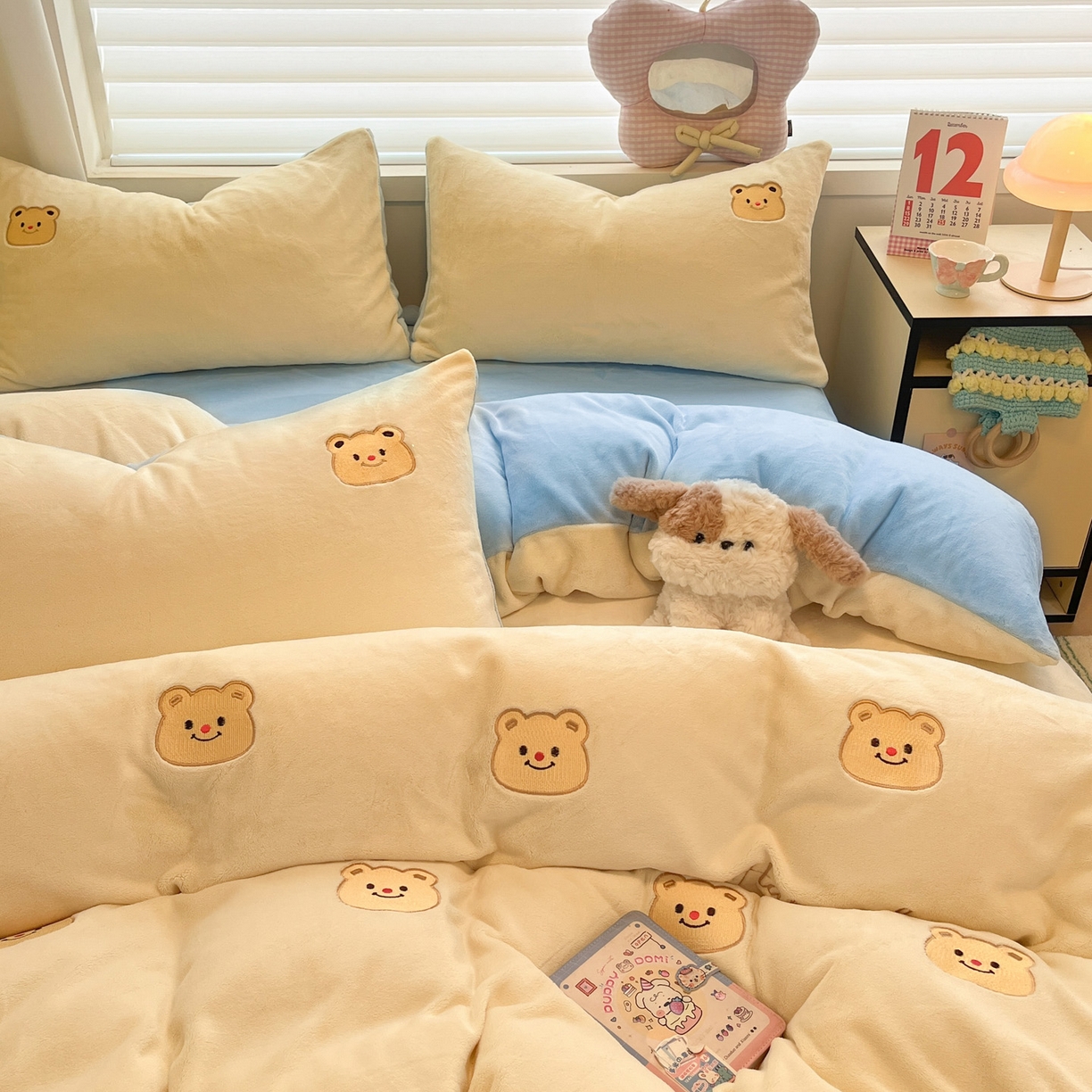 91家纺网 家纺一手货源 找家纺 （总）如一 2025新款200克缸染高克重精绣牛奶绒四件套