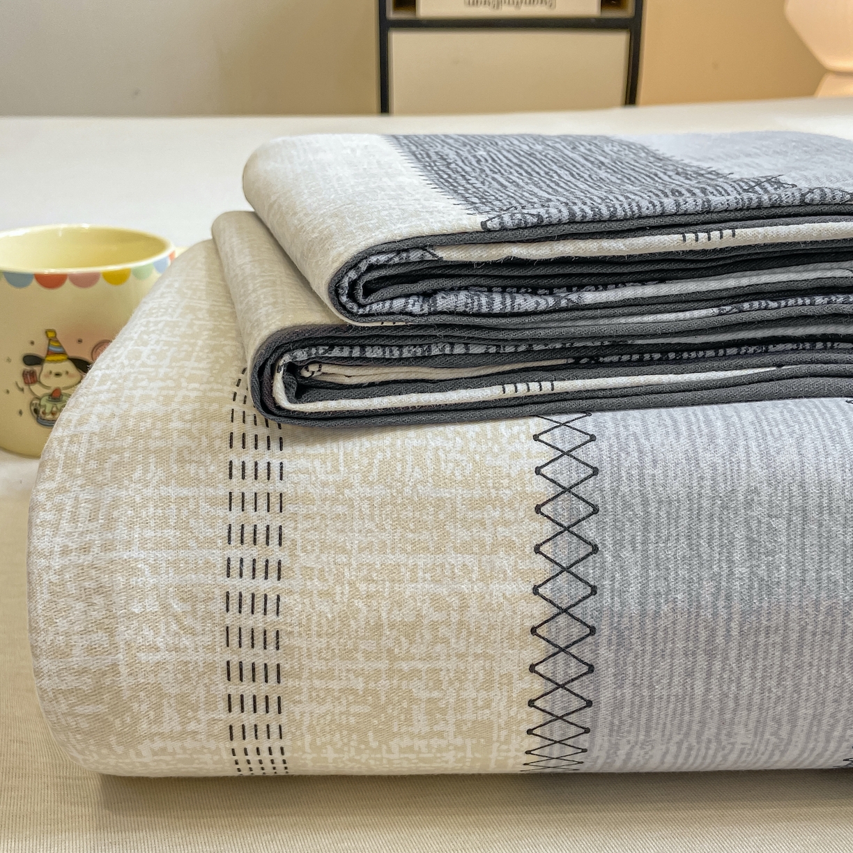 91家纺网 家纺一手货源 找家纺 （总）灰鲸 2025新款全棉纯棉磨毛单床单