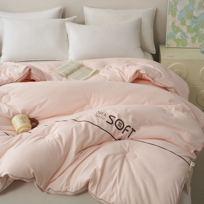 91家纺网 家纺一手货源 找家纺 （总）蓝雀翎 2025新款木棉提花蚕蛹蛋白被子被芯