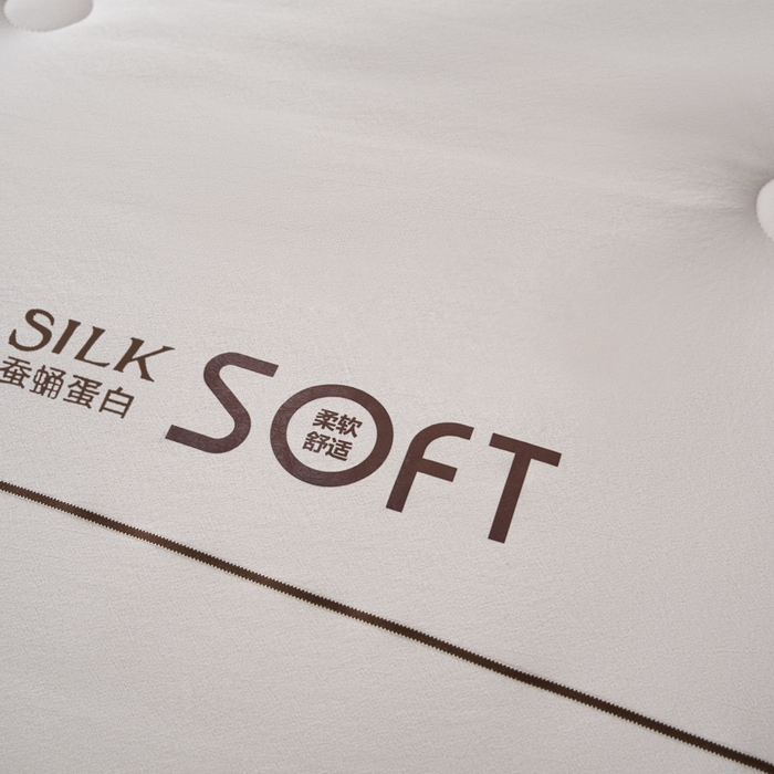 91家纺网 家纺一手货源 找家纺 蓝雀翎 2025新款木棉提花蚕蛹蛋白被子被芯 灰色