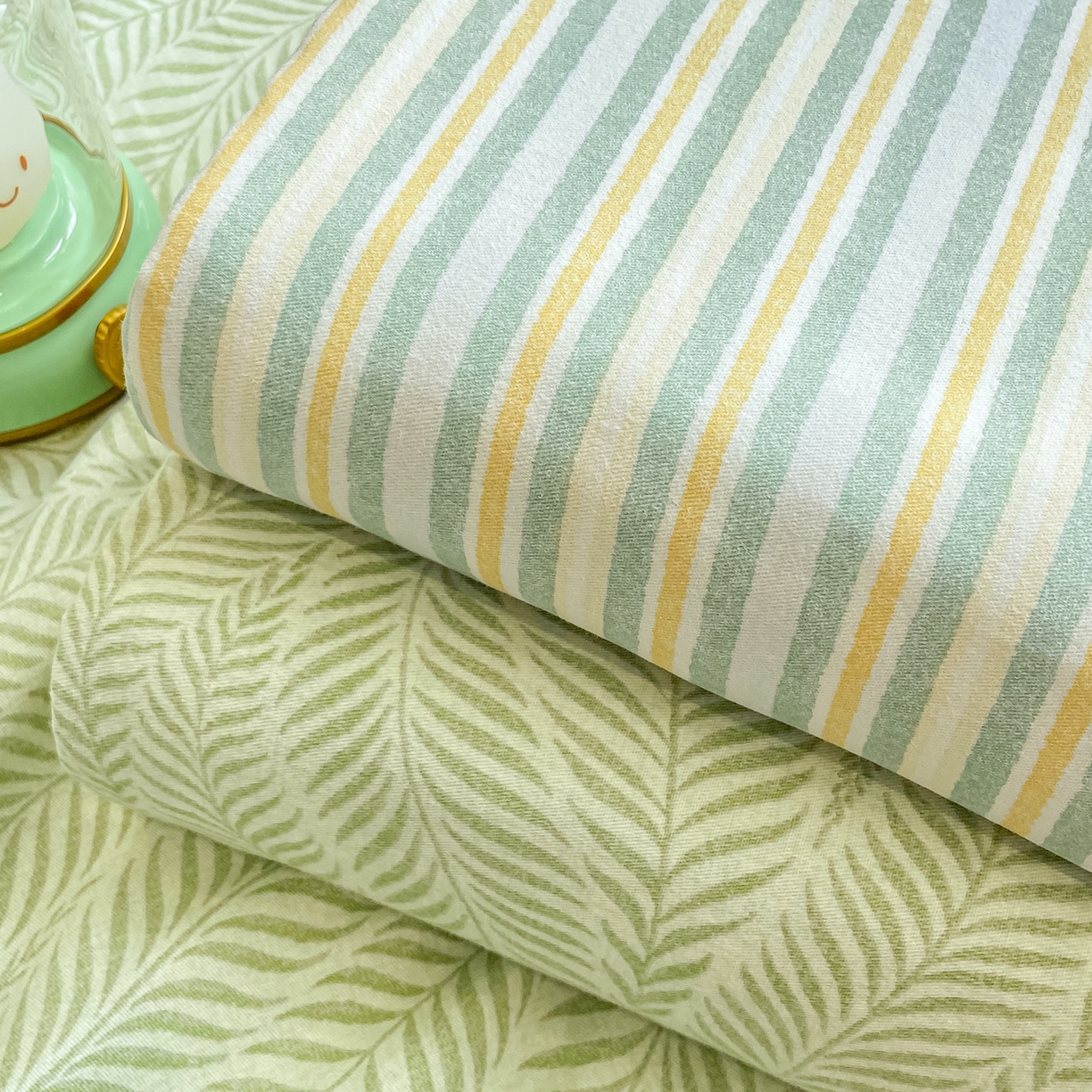 91家纺网 家纺一手货源 找家纺 灰鲸 2025新款全棉纯棉磨毛单床单 静初-绿