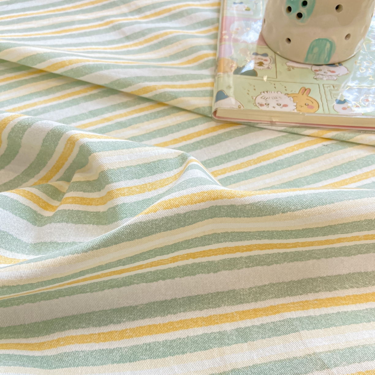 91家纺网 家纺一手货源 找家纺 灰鲸 2025新款全棉纯棉磨毛单床单 静初-绿