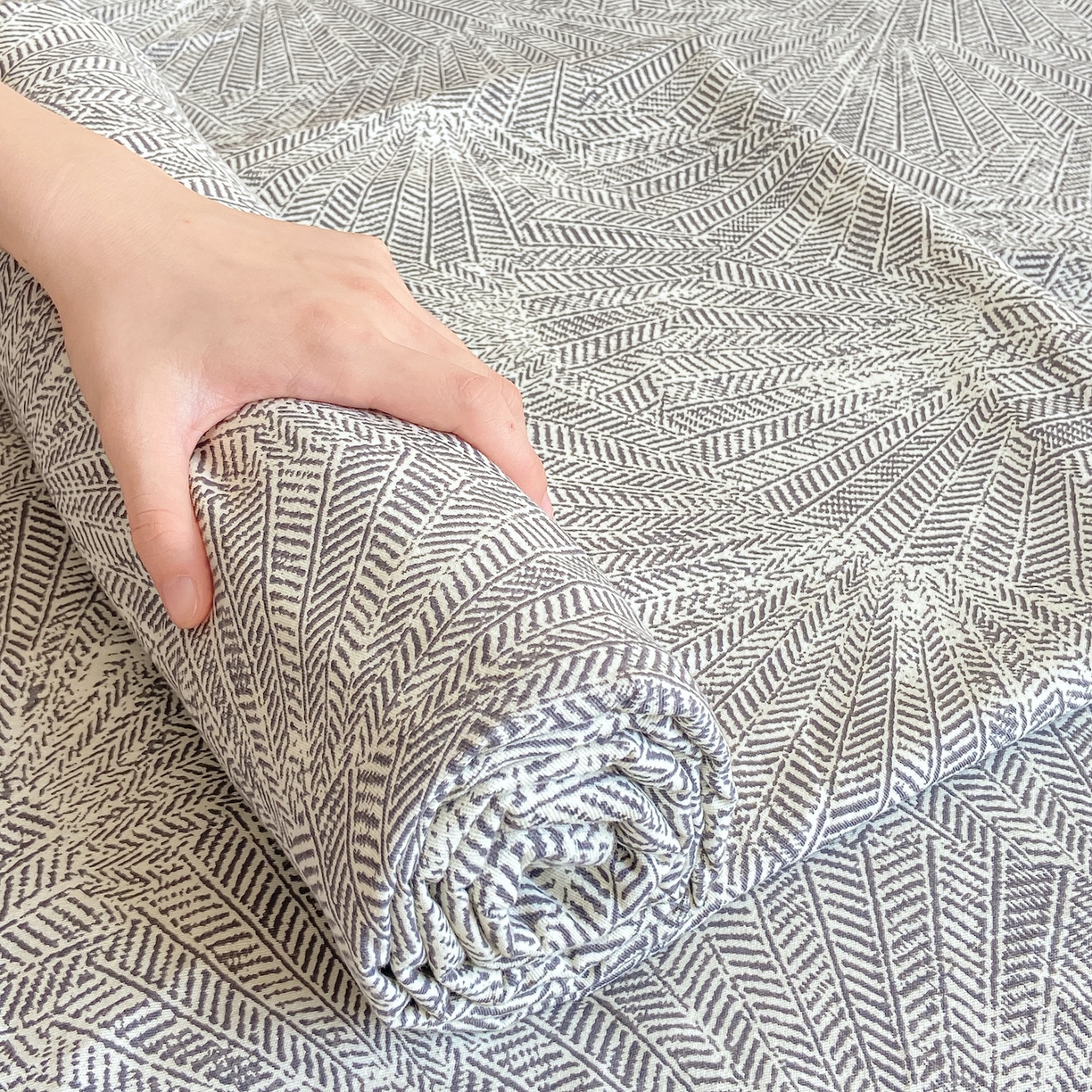 91家纺网 家纺一手货源 找家纺 灰鲸 2025新款全棉纯棉磨毛单床单 南昭-蓝