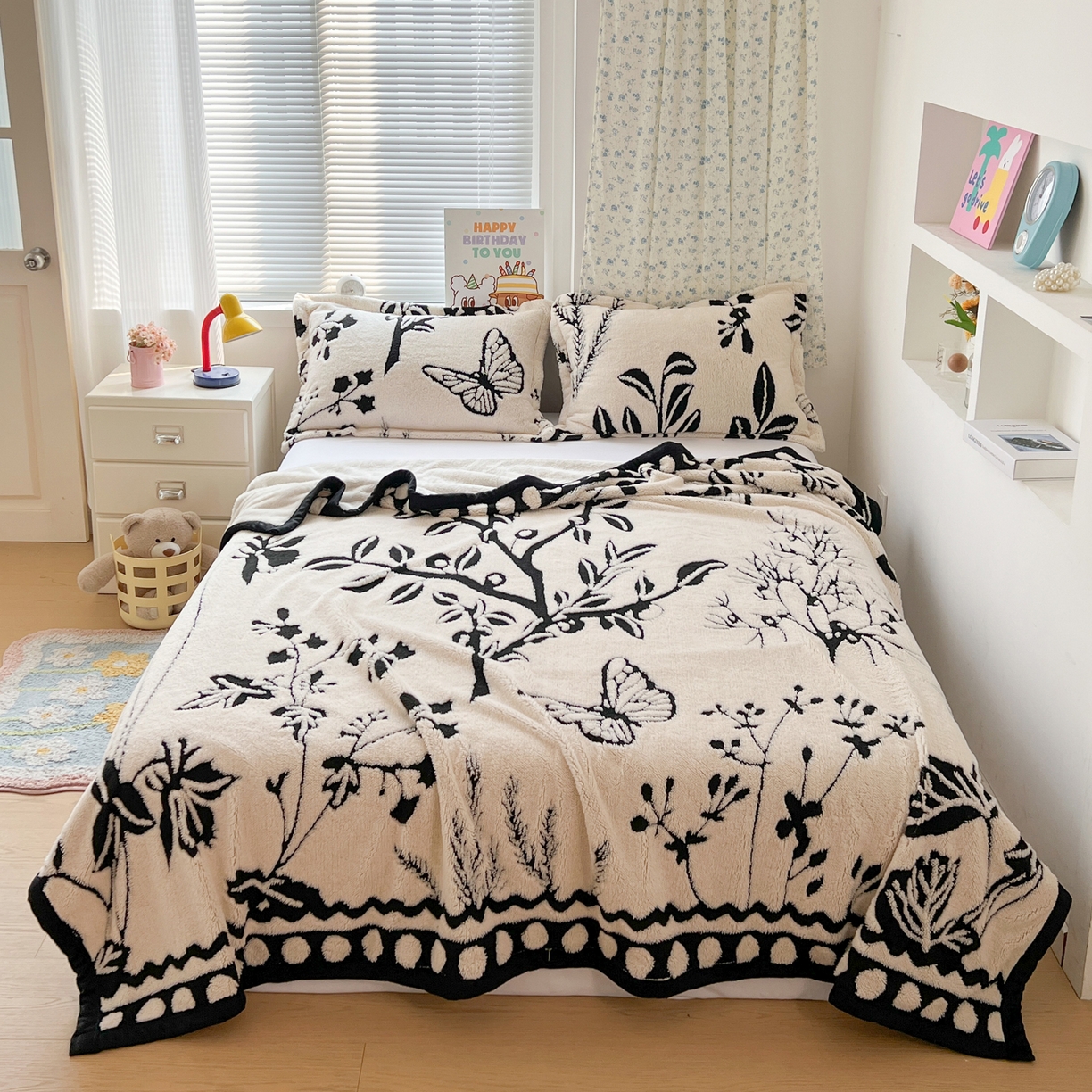 91家纺网 家纺一手货源 找家纺 寐居家纺 2025新款A类多功能北极绒毛毯 山野暮色