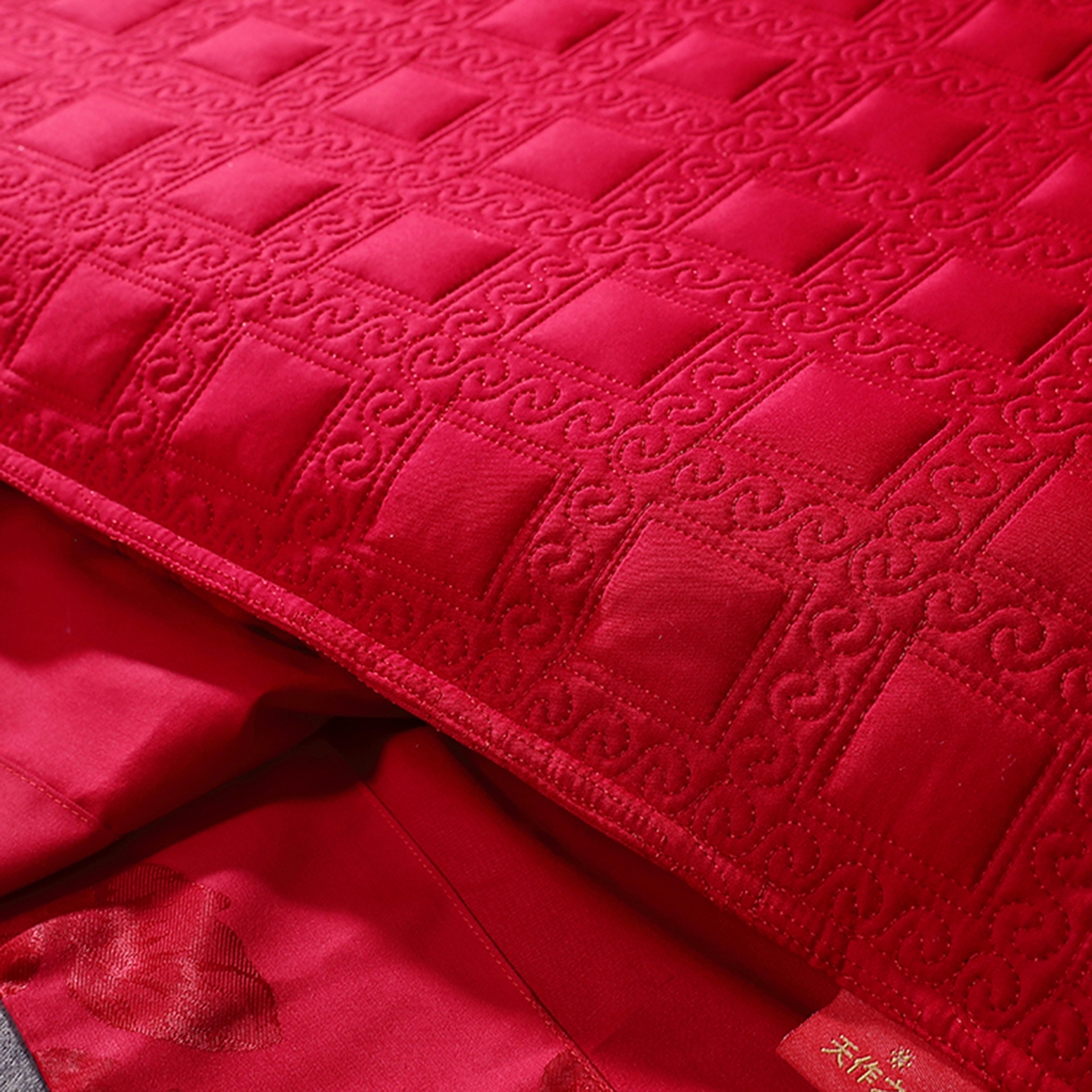 91家纺网 家纺一手货源 找家纺 （总）糖果枕芯 2025新款全荞麦欢喜婚庆荞麦大红枕芯-欢喜