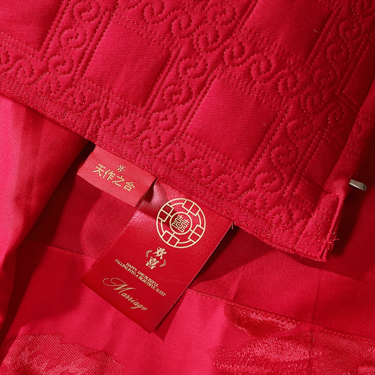 91家纺网 家纺一手货源 找家纺 （总）糖果枕芯 2025新款全荞麦欢喜婚庆荞麦大红枕芯-欢喜