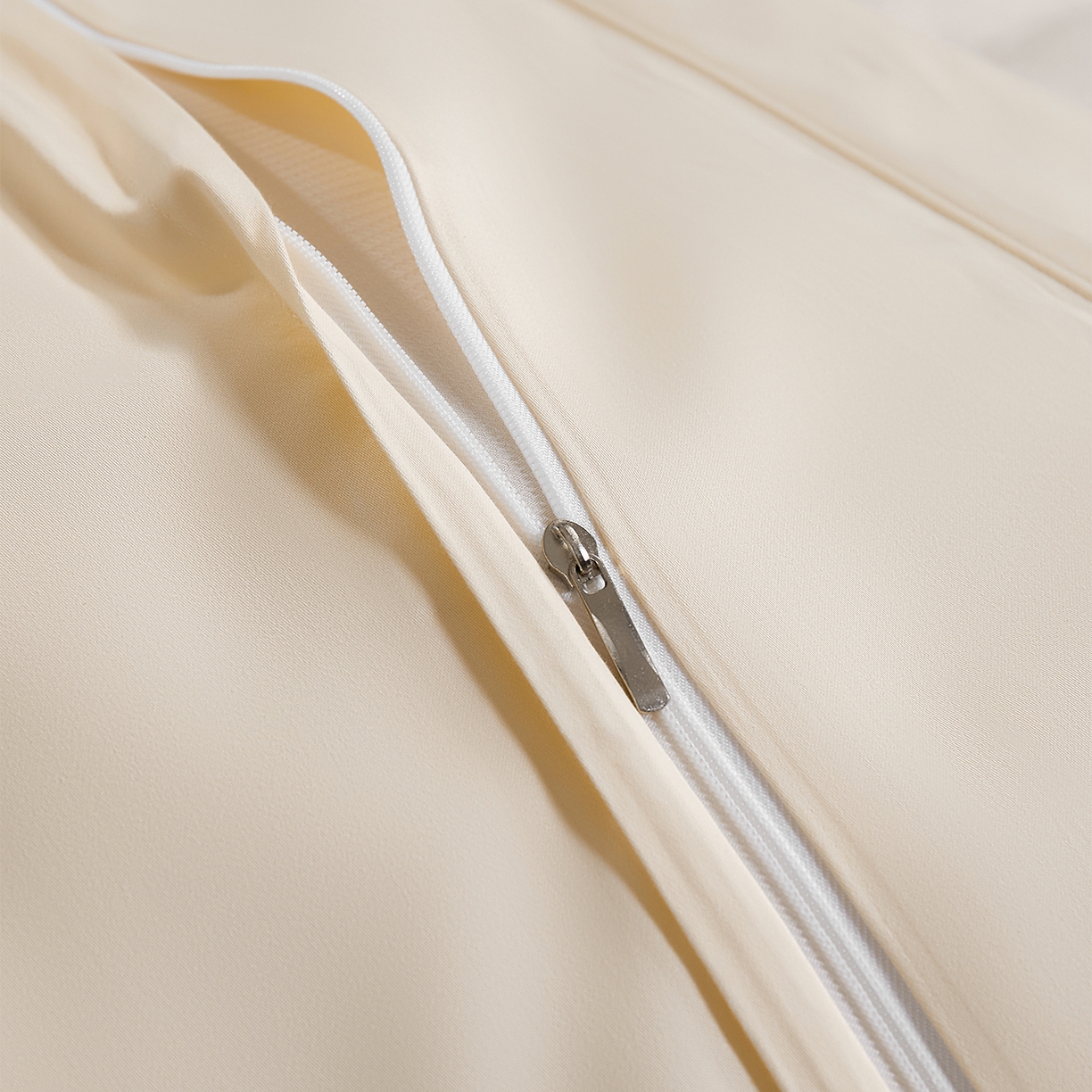 91家纺网 家纺一手货源 找家纺 元元家居（元元被业） 2025新款百支全棉高精密厚织系列四件套-恬蕴系列 恬蕴-贝壳白