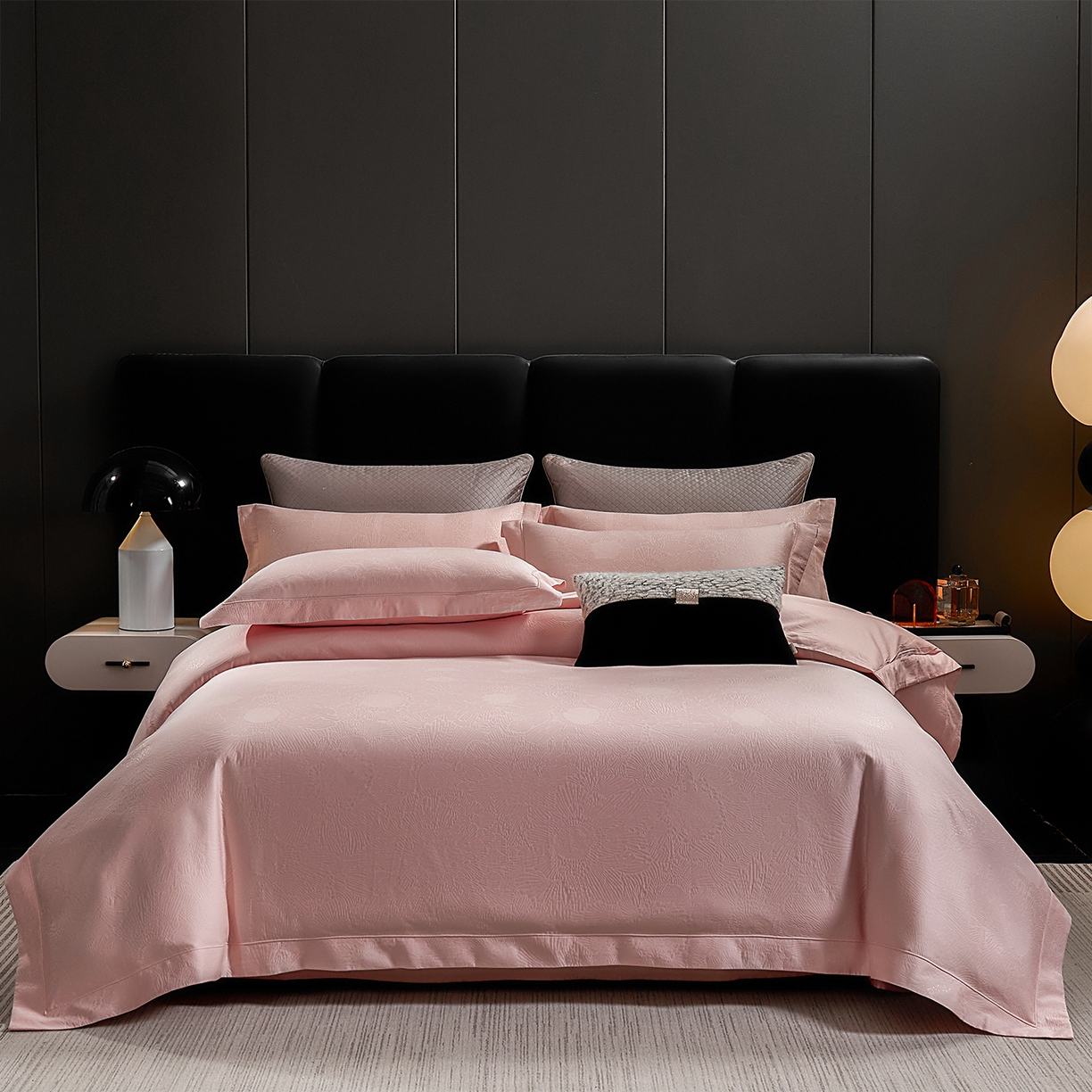 元元家居（元元被业） 2025新款百支全棉高精密厚织系列四件套-恬蕴系列 恬蕴-樱花粉