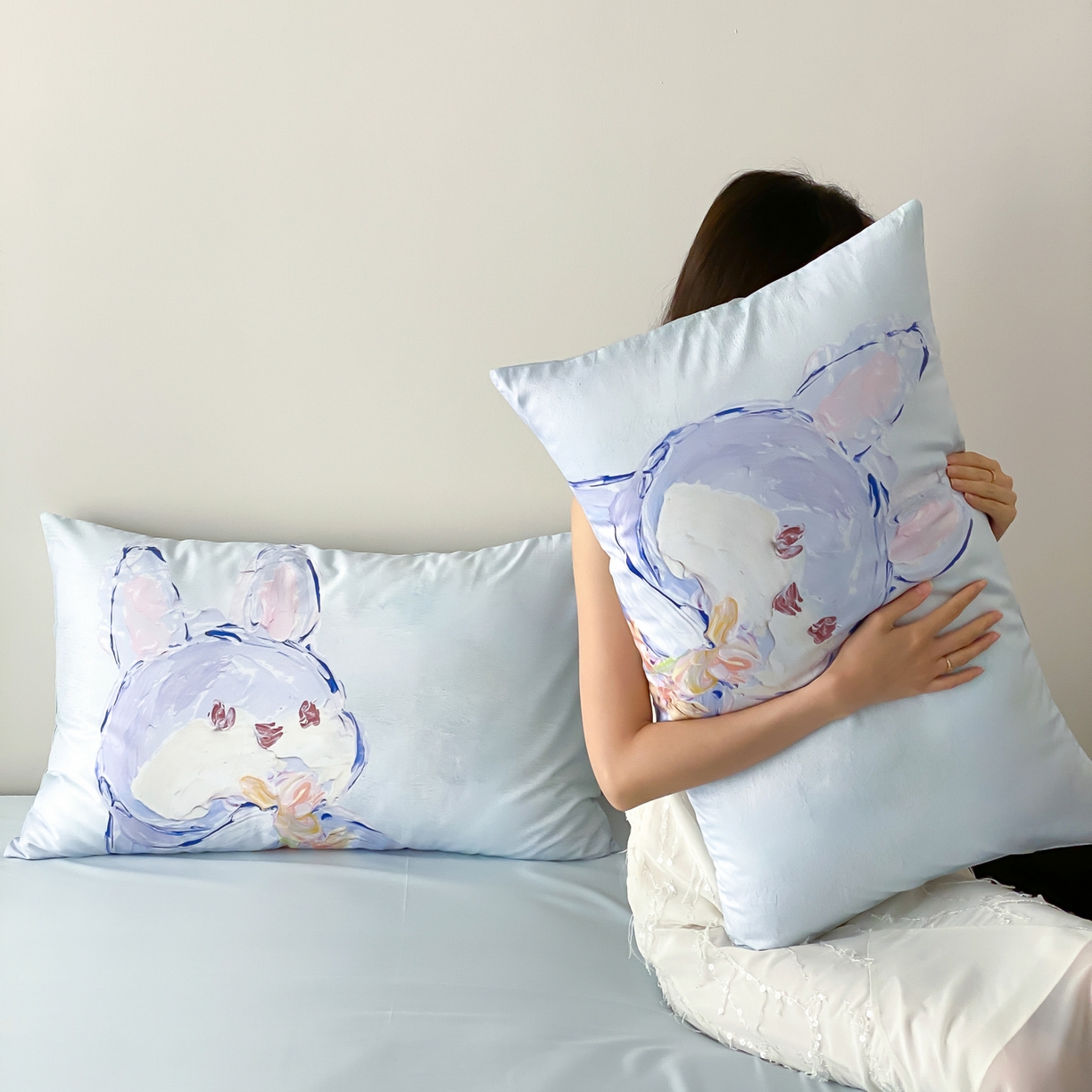 91家纺网 家纺一手货源 找家纺 （总）云栖家居 2025新款50支数码印花单枕套48-74cm一只一对装