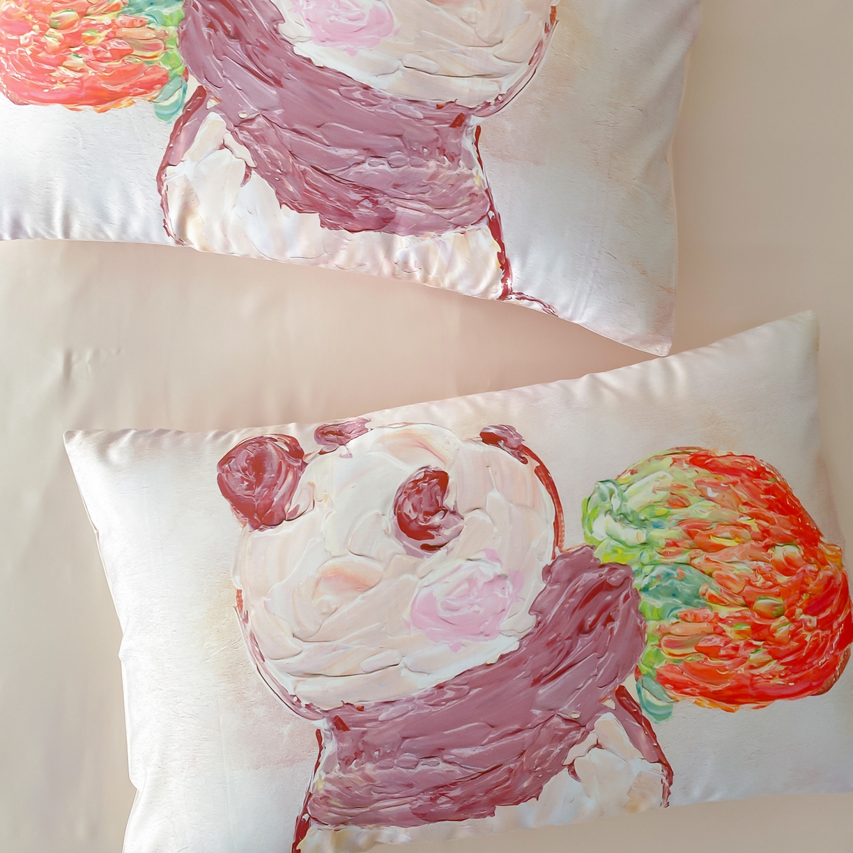 91家纺网 家纺一手货源 找家纺 （总）云栖家居 2025新款50支数码印花单枕套48-74cm一只一对装