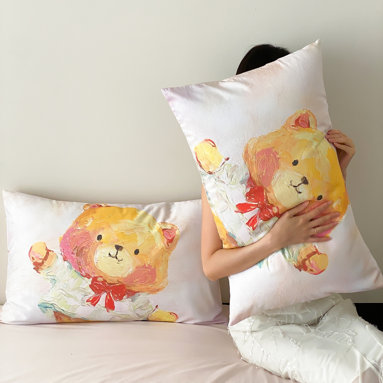 91家纺网 家纺一手货源 找家纺 （总）云栖家居 2025新款50支数码印花单枕套48-74cm一只一对装