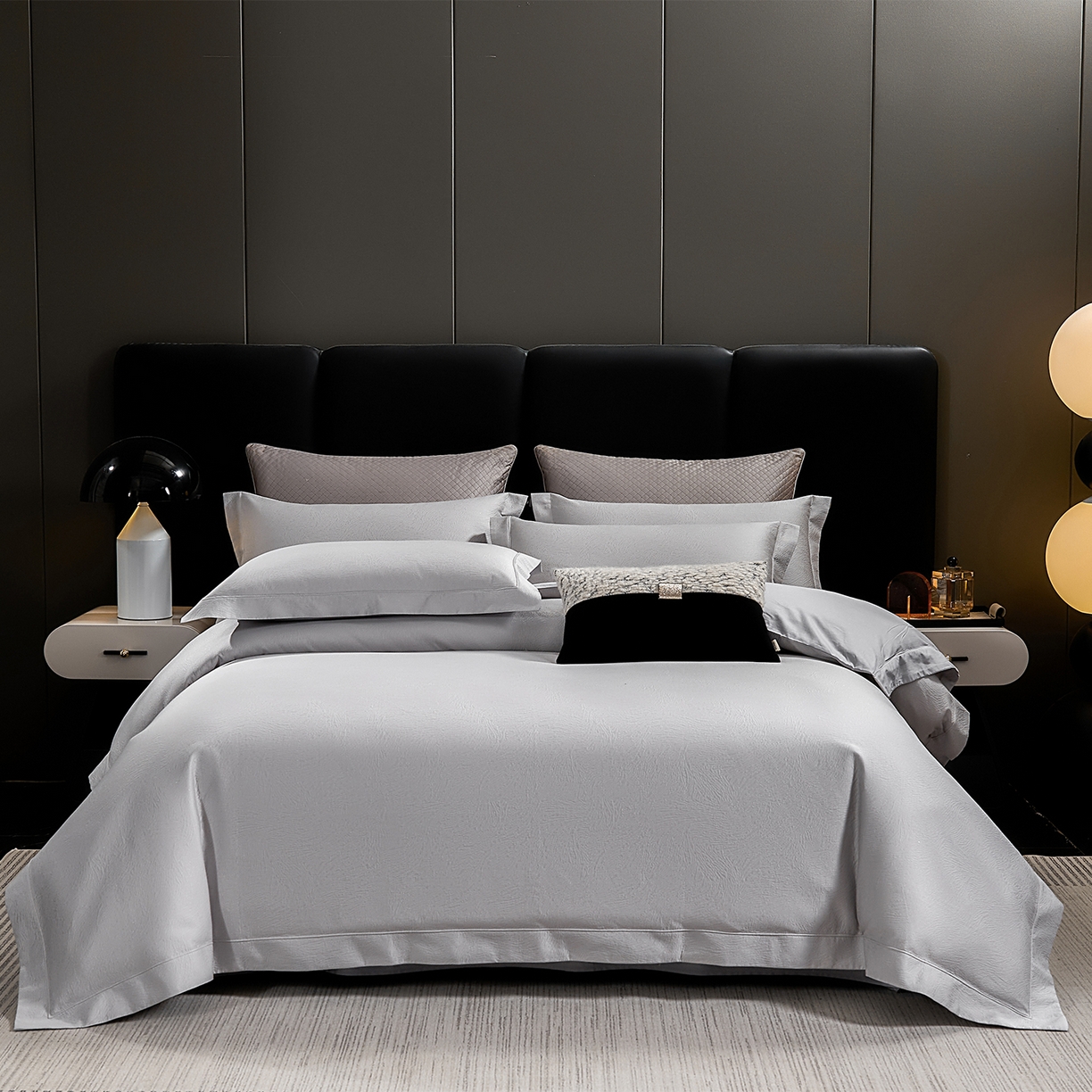 元元家居（元元被业） 2025新款百支全棉高精密厚织系列四件套-恬蕴系列 恬蕴-远山灰