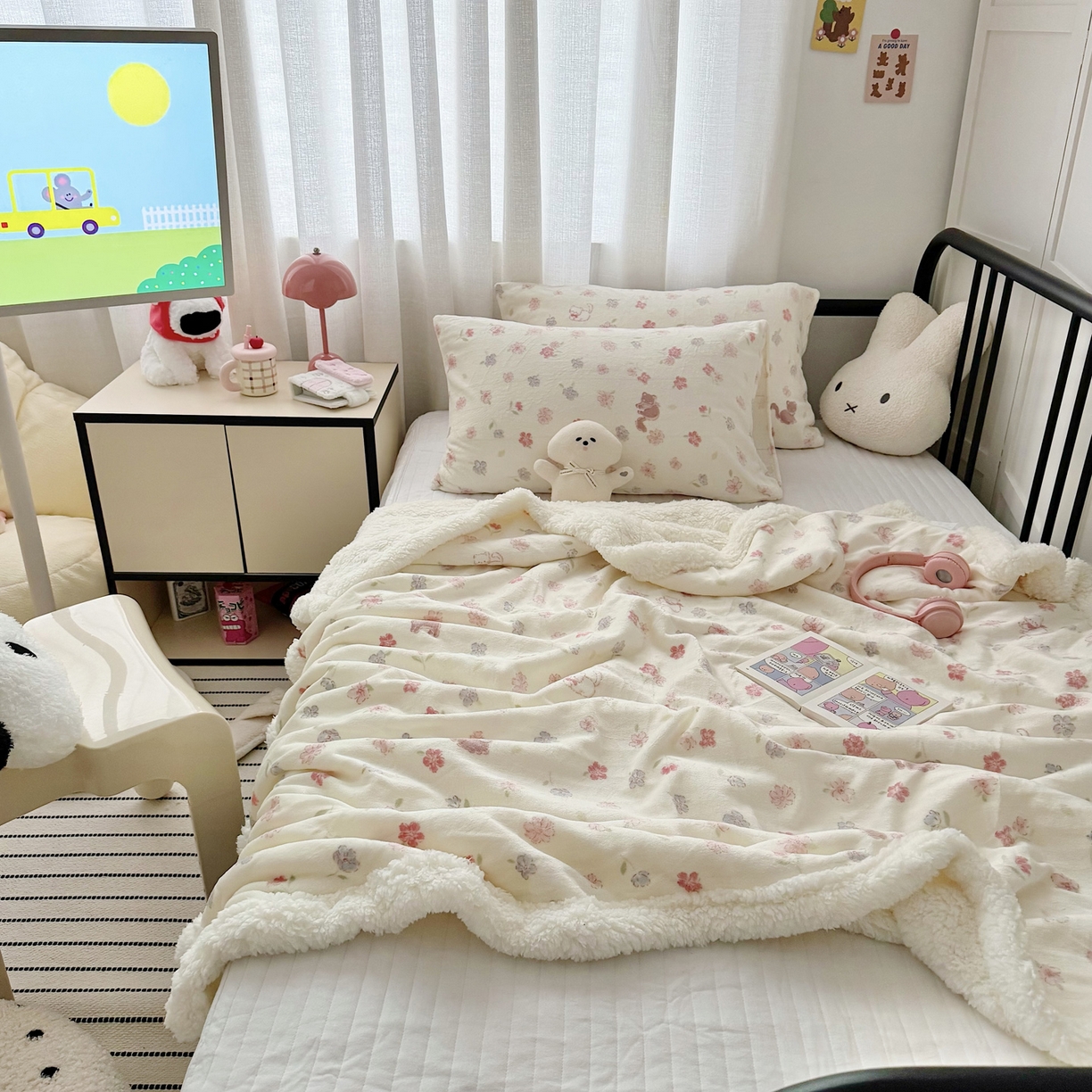 91家纺网 家纺一手货源 找家纺 （总）寐居家纺 2025新款牛奶绒卡通毛毯系列