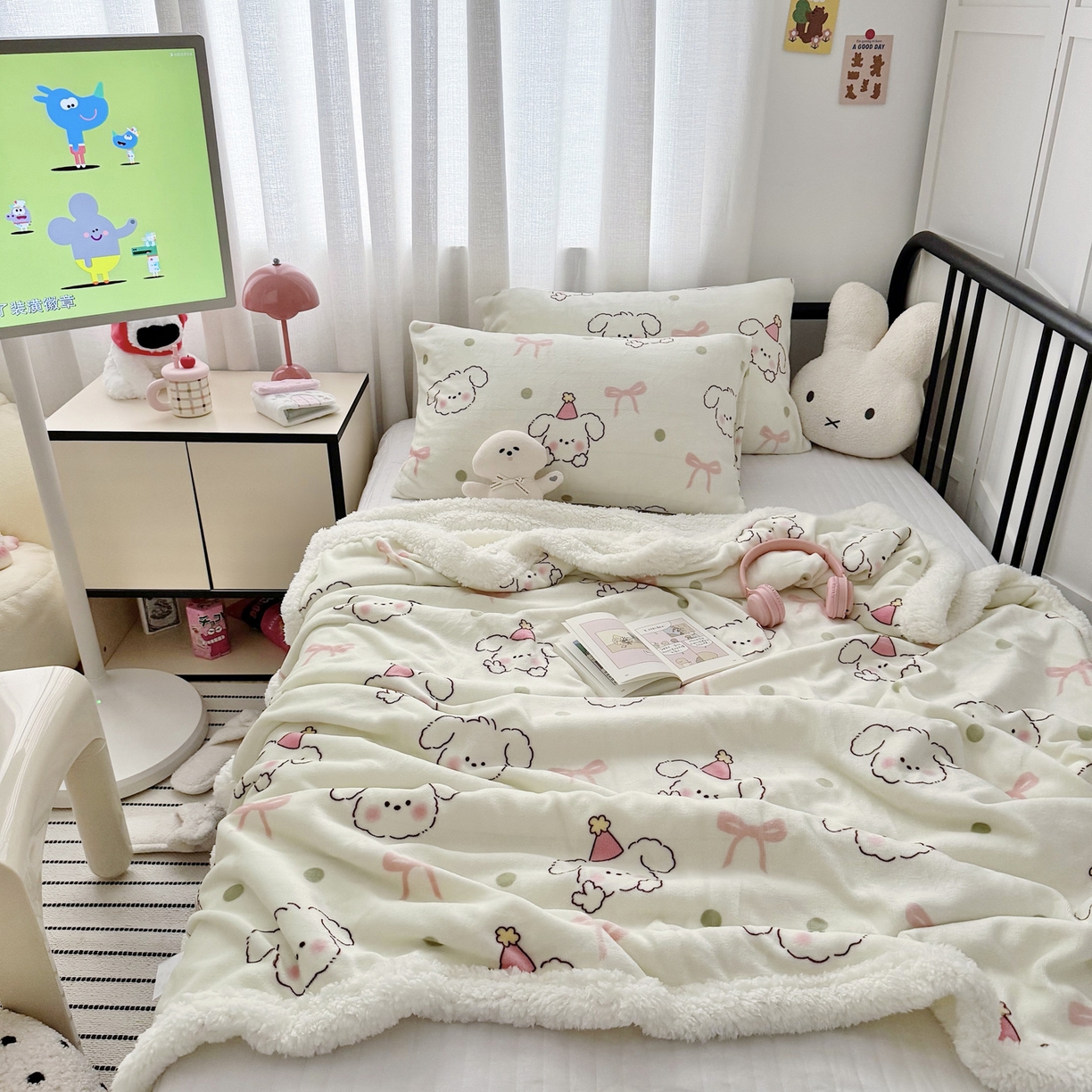 91家纺网 家纺一手货源 找家纺 （总）寐居家纺 2025新款牛奶绒卡通毛毯系列