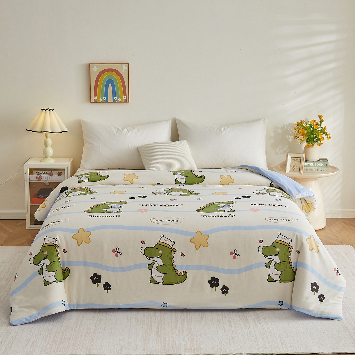 91家纺网 家纺一手货源 找家纺 样样红被业 2025新款A类全棉柔暖纯棉可拆卸棉花被被子被芯 巴比龙