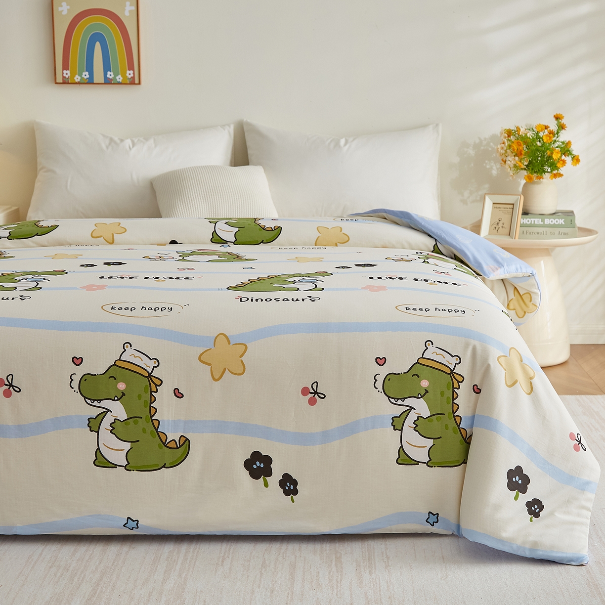 91家纺网 家纺一手货源 找家纺 样样红被业 2025新款A类全棉柔暖纯棉可拆卸棉花被被子被芯 巴比龙