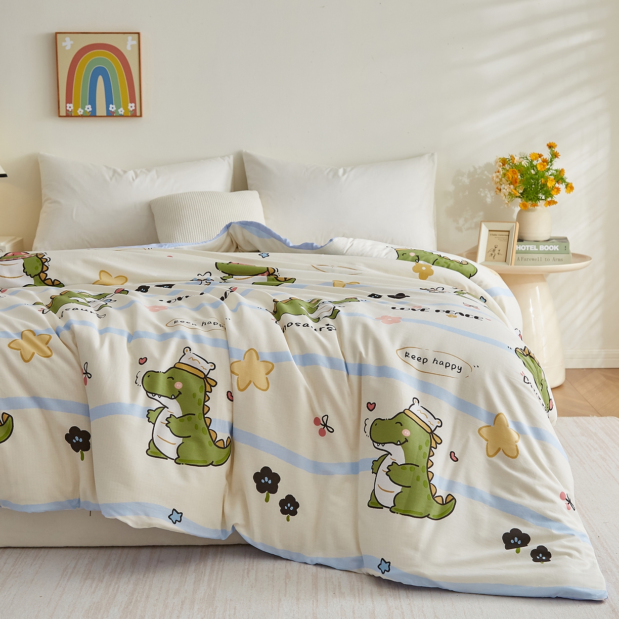 91家纺网 家纺一手货源 找家纺 样样红被业 2025新款A类全棉柔暖纯棉可拆卸棉花被被子被芯 巴比龙