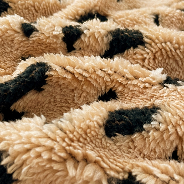 91家纺网 家纺一手货源 找家纺 楼兰公主毛毯专供 2025爆款阳离子豹纹双层单层羊羔绒跨境绒毯 豹纹-卡其