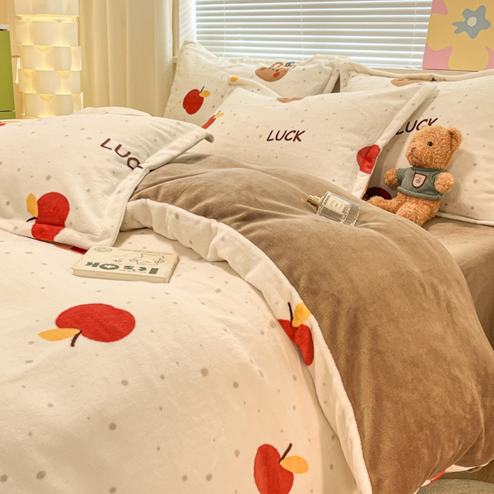 91家纺网 家纺一手货源 找家纺 （总）慕尚家纺 2025新款田园花卉类印花牛奶绒高克重单被套