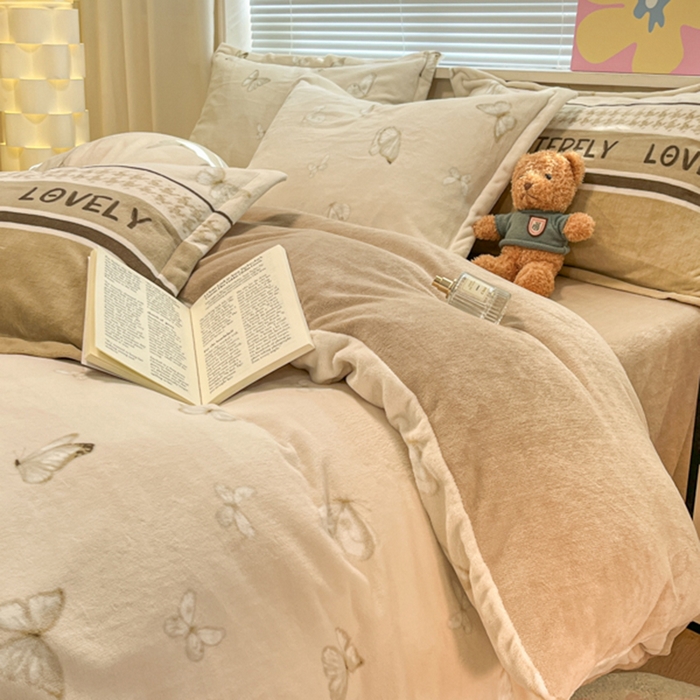 91家纺网 家纺一手货源 找家纺 （总）慕尚家纺 2025新款田园花卉类印花牛奶绒高克重单被套