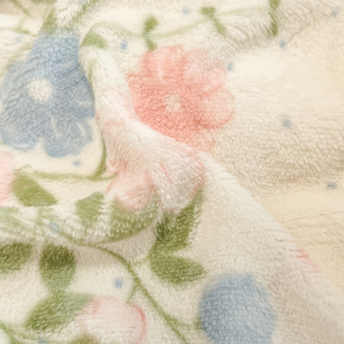 91家纺网 家纺一手货源 找家纺 慕尚家纺 2025新款田园花卉类印花牛奶绒高克重单被套 鲜花小兔