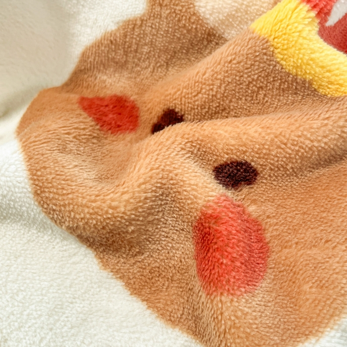 91家纺网 家纺一手货源 找家纺 慕尚家纺 2025新款田园花卉类印花牛奶绒高克重单被套 苹果小熊