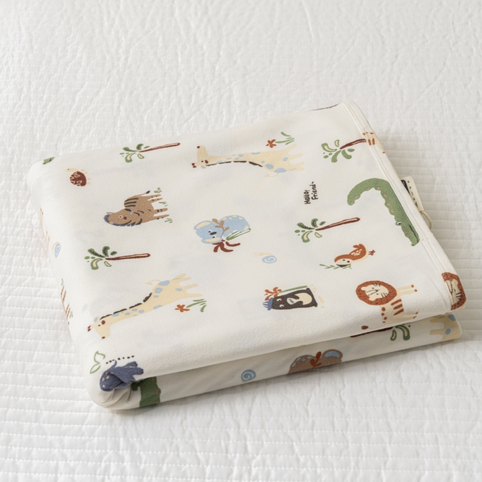 91家纺网 家纺一手货源 找家纺 寐居家纺 2025新款企鹅绒多功能儿童毛巾毯（可当披肩用） 叠拍组合