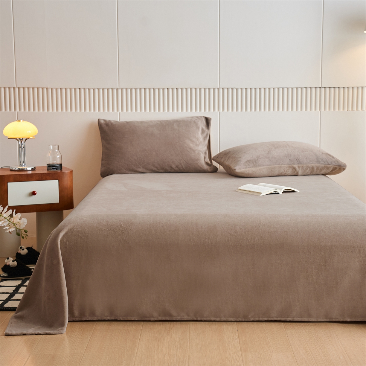 91家纺网 家纺一手货源 找家纺 （总）兰紫橙家纺 2025新款简约纯色牛奶绒毛毯