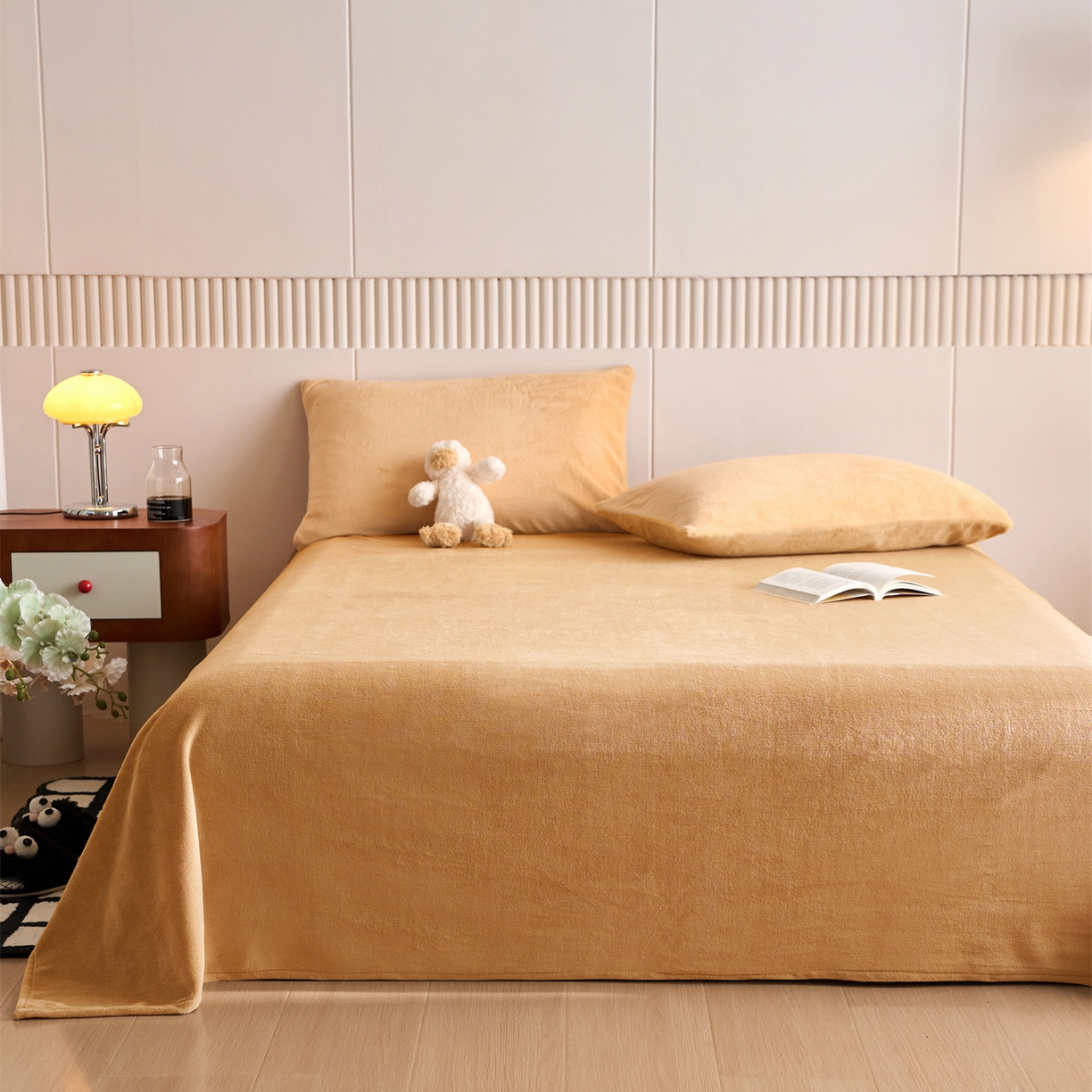 91家纺网 家纺一手货源 找家纺 （总）兰紫橙家纺 2025新款简约纯色牛奶绒毛毯