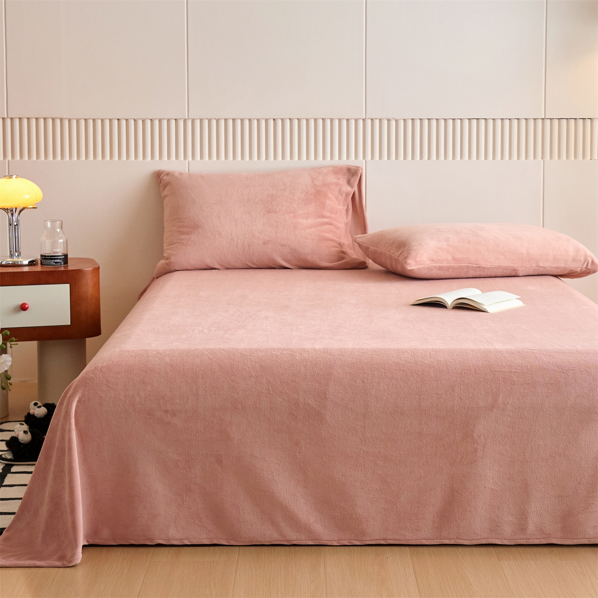 91家纺网 家纺一手货源 找家纺 （总）兰紫橙家纺 2025新款简约纯色牛奶绒毛毯