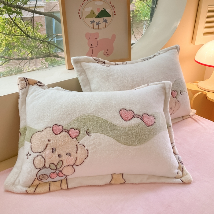 91家纺网 家纺一手货源 找家纺 （总）慕尚家纺 2025新款高克重印花雪花绒四件套