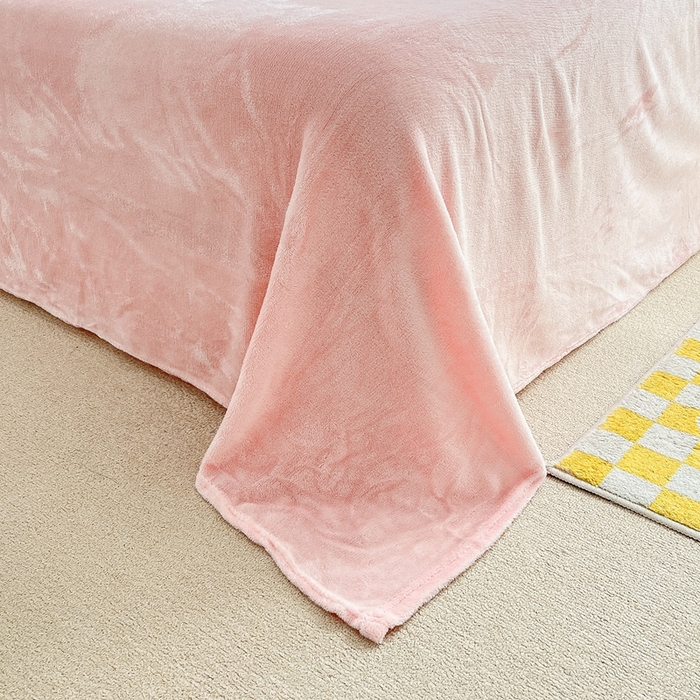 91家纺网 家纺一手货源 找家纺 慕尚家纺 2025新款高克重印花雪花绒四件套 花花小兔